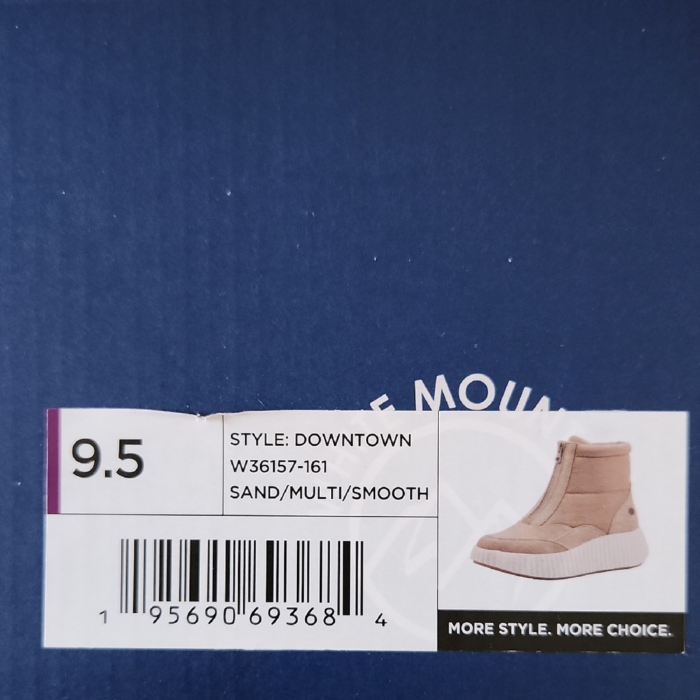 White Mountain Water Resistant Front Zip Downtown Sneaker Boots NWT Size 9.5 M - Picture 4 of 10